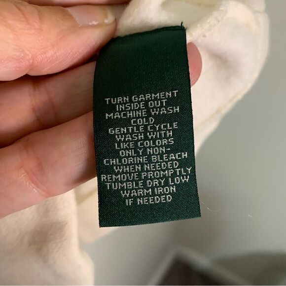 Ralph Lauren Jeans Co Women's Cream Sherpa Collar Jacket Soft Knit Large - Picture 3 of 7